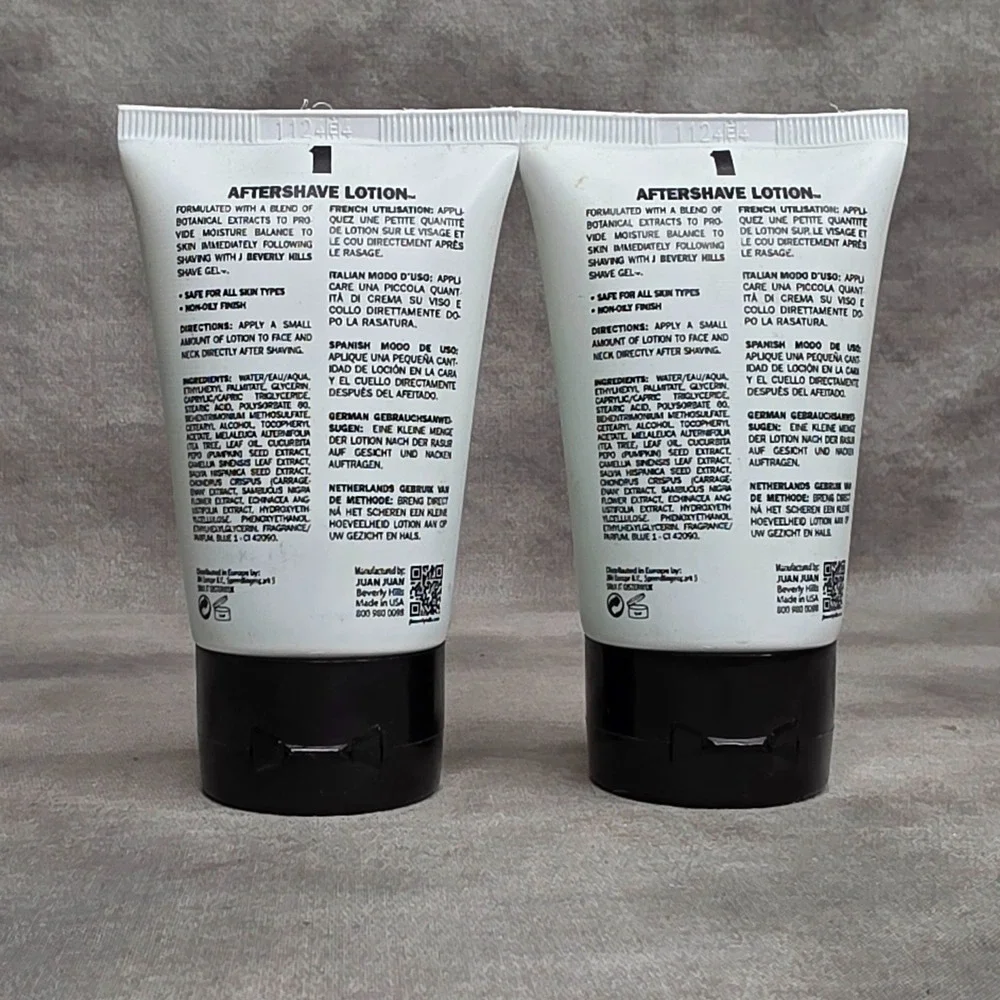 (2) J Beverly Hills Men AFTER SHAVE LOTION 2 fl oz Travel Size